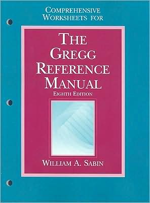 Book Comprehensive Worksheets for the Gregg Reference Manual free