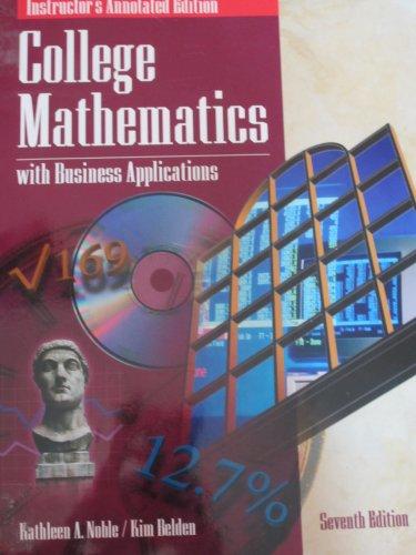 Book Instructor's Annotated Edition: College Mathematics. Seventh Edition free