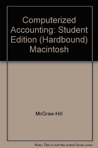 Book Computerized Accounting: Student Edition (hardbound) Macintosh free