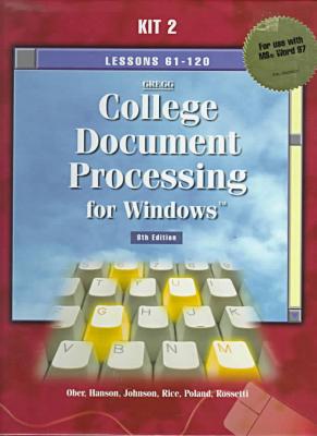 Book Gregg College Keyboarding & Document Processing for Windows, Kit 2 w/ MS Word 97 free