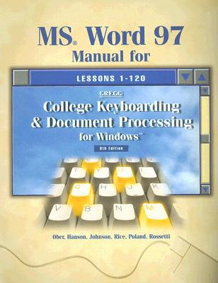 Book Gregg College Keyboarding & Document Processing for Windows, MS Word 97 Student Manual free