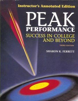 Book Instructor's annotated edition Peak performance: Success in college and beyond free