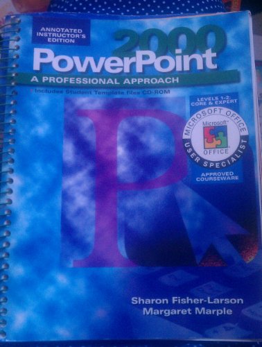 Book Powerpoint 2000 Expert Level Annotated Instructor's Edition (Ps) 2000 free
