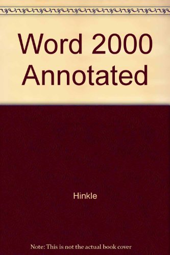 Book Word 2000 Annotated free