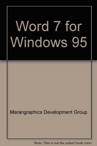 Book Word 7 For Windows 95 free