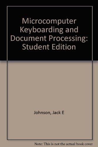 Book Microcomputer Keyboarding And Document Processing free