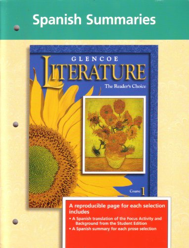 Book Glencoe Literature Course 1 Grade 6 Spanish Summaries free