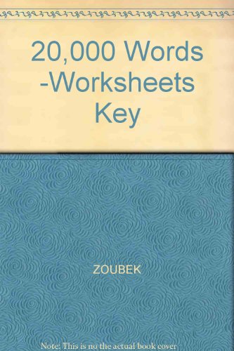 Book 20,000 Words -worksheets Key free