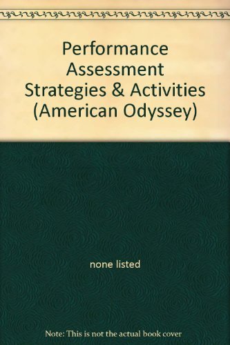 Book Performance Assessment Strategies & Activities (american Odyssey) free