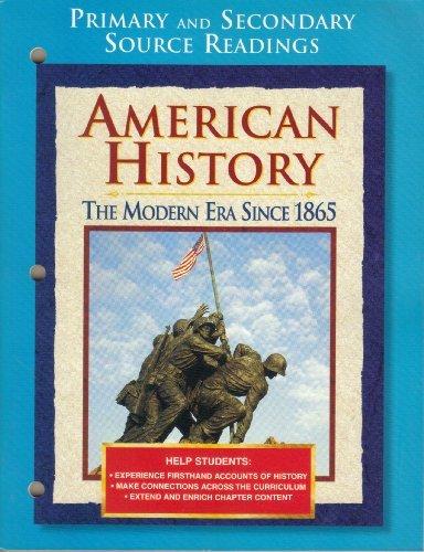 Book Primary and Secondary Source Readings (American history the modern era since 1865) free