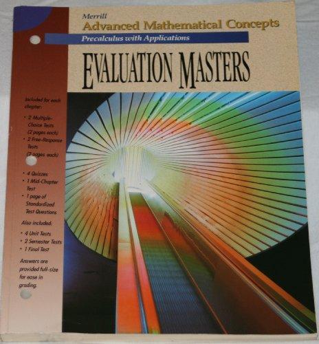 Book Evaluation Masters For Use With Advanced Mathematical Concepts free