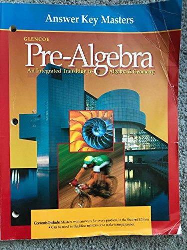 Book Answer Key Masters (glencoe Pre-algebra) (glencoe Pre-algebra) free