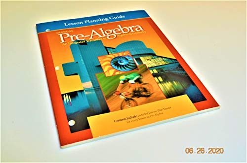 Book Lesson Planning Guide (Glencoe Pre-Algebra An Integrated Transition to Algebra&Geometry) free