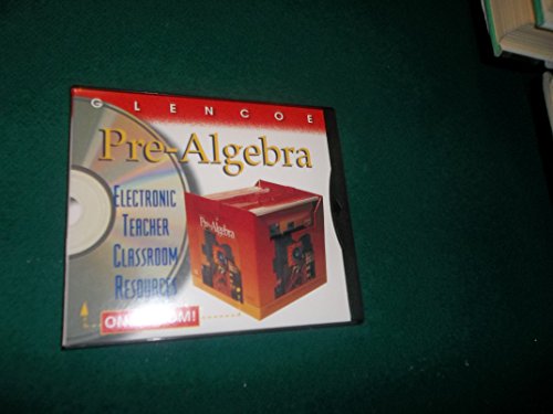 Book Glencoe Pre-algebra Electronic Teacher Classroom Resources On Cd-rom (glencoe Pre-algebra: An Integr free