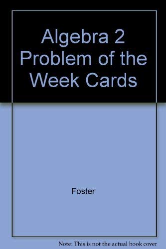 Book Algebra 2 Problem Of The Week Cards free