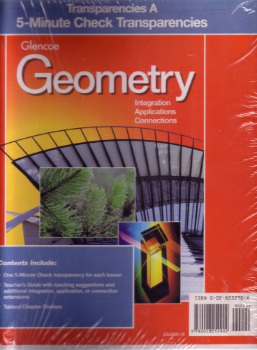 Book Geometry Intergration Applications Connections (Transparencies A 5-minute Check Transparencies) free
