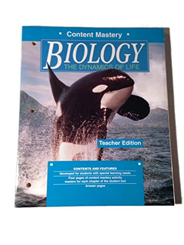 Book Biology the Dynamics of Life Content Mastery (Teachers Edition) free
