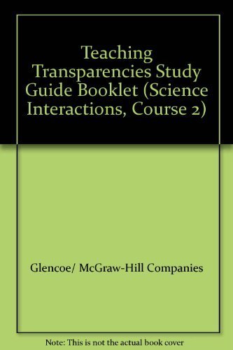 Book Teaching Transparencies Study Guide Booklet (science Interactions, Course 2) free