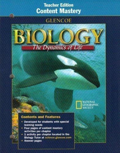 Book Biology The Dynamics of Life: Content Mastery, Teacher Edition free