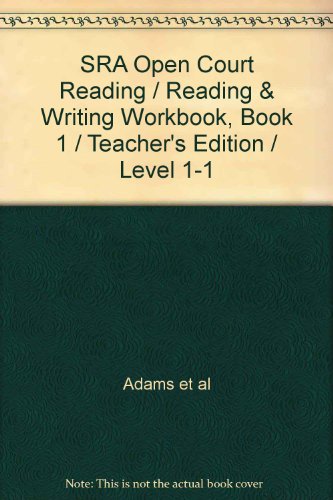Book SRA Open Court Reading / Reading & Writing Workbook, Book 1 / Teacher's Edition / Level 1-1 free