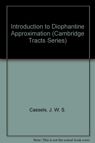 Book Introduction To Diophantine Approximation (cambridge Tracts Series) free