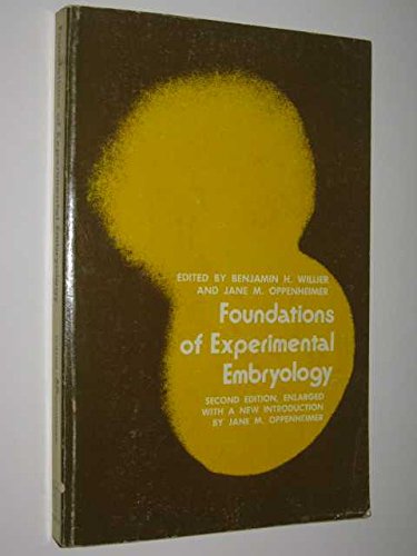 Book Foundations of Experimental Embryology free