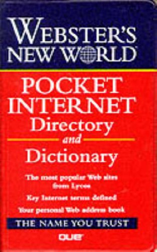 Book Webster's New World Pocket Internet Directory And Dictionary free Book Webster's New World Pocket Internet Directory And Dictionary free