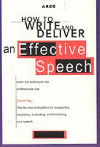 Book How to Write & Deliver Effctv 3rd ed (Arco's How to Series) free