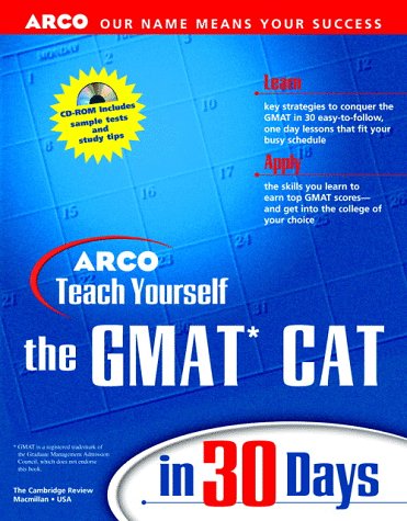 Book Arco Teach Yourself Gmat Cat In 30 Days (arcos Teach Yourself In 24 Hours Series) free