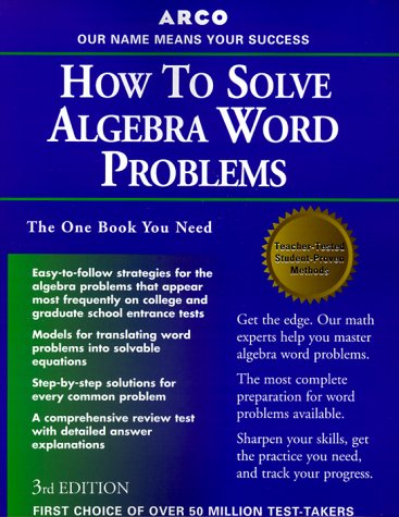 Book How to Solve Algebra Word Problems (Study Aids/On-the-Job Reference) free