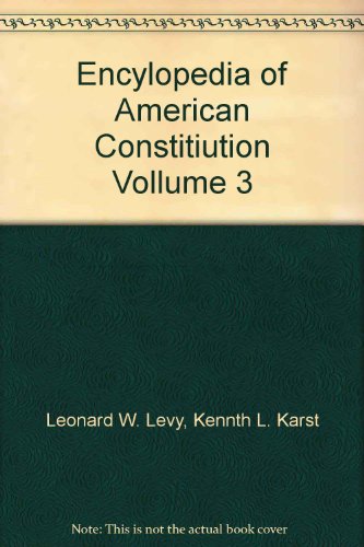 Book Encylopedia of American Constitiution Vollume 3 free