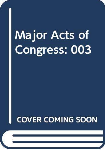 Book Major Acts of Congress: 003 free