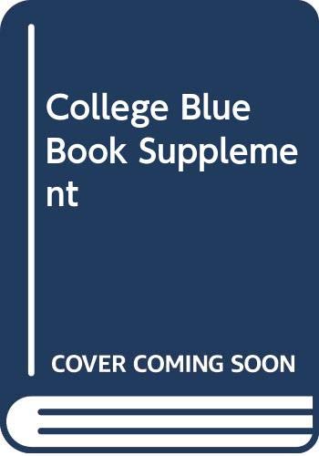 Book College Blue Book Supplement (college Blue Book) free
