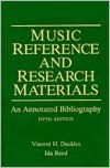 Book Music Reference and Research Materials: An Annotated Bibliography free