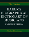 Book The Concise Baker's Biographical Dictionary of Musicians free