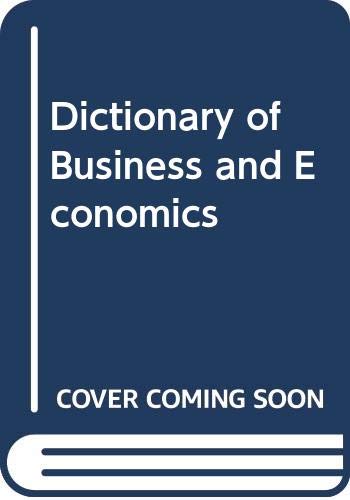 Book Dictionary of Business and Economics free