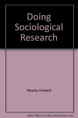 Book Doing Sociological Research free