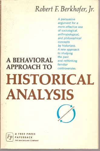 Book Behavioral Approach To Historical Analysis free
