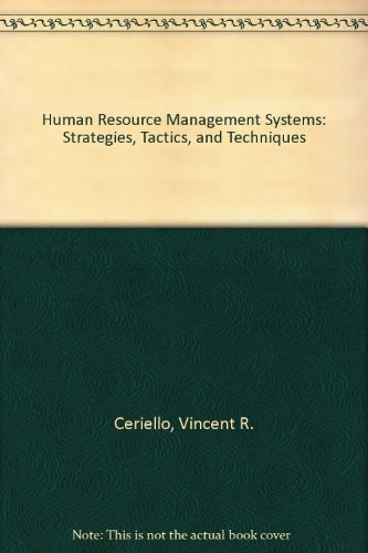 Book Human Resource Management Systems: Strategies, Tactics, and Techniques free