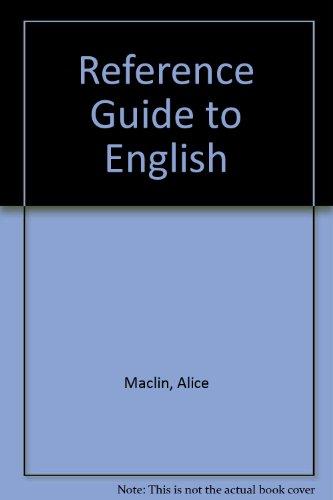 Book Reference Guide to English: A Handbook of English As a Second Language free