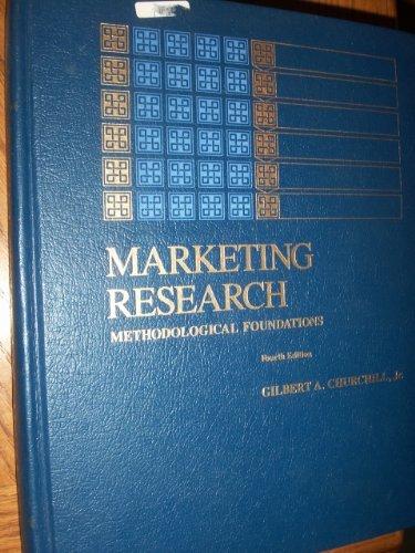 Book Marketing research: Methodological foundations free