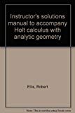 Book Instructor's solutions manual to accompany Holt calculus with analytic geometry free