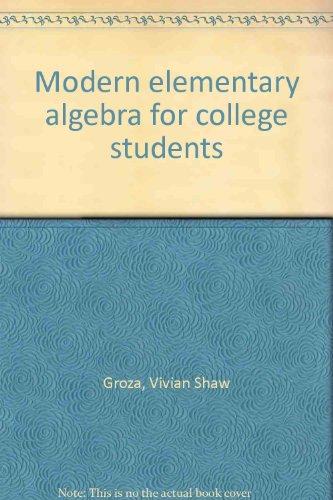 Book Modern Elementary Algebra For College Students free