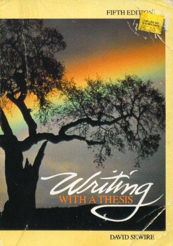 Book Writing With a Thesis free