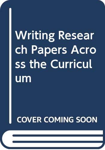 Book Writing Research Papers Across The Curriculum free