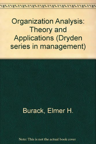 Book Organization Analysis: Theory and Applications (Dryden Press Series in Finance) free
