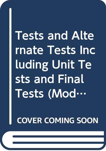 Book Tests and Alternate Tests Including Unit Tests and Final Tests (Modern Biology) free