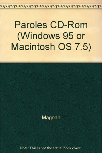 Book Paroles Cd-rom (windows 95 Or Macintosh Os 7.5) free