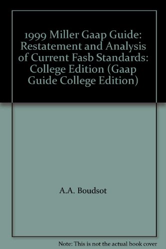 Book GAAP GUIDE 1999 COLLEGE EDITION (GAAP GUIDE COLLEGE EDITION) free