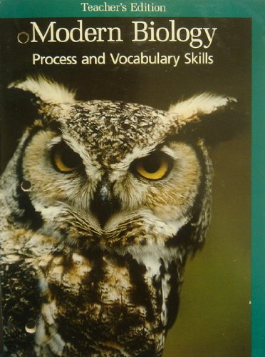 Book Teacher's Edition Process and Vocabulary Skills (Modern Biology) free